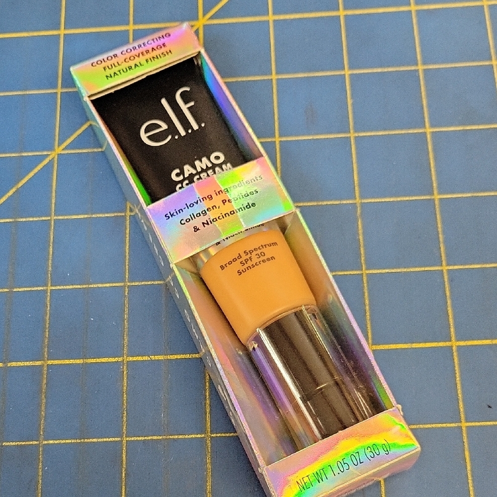 ELF Camo CC Cream Tan 400W Warm Olive Undertones 30g New In Box